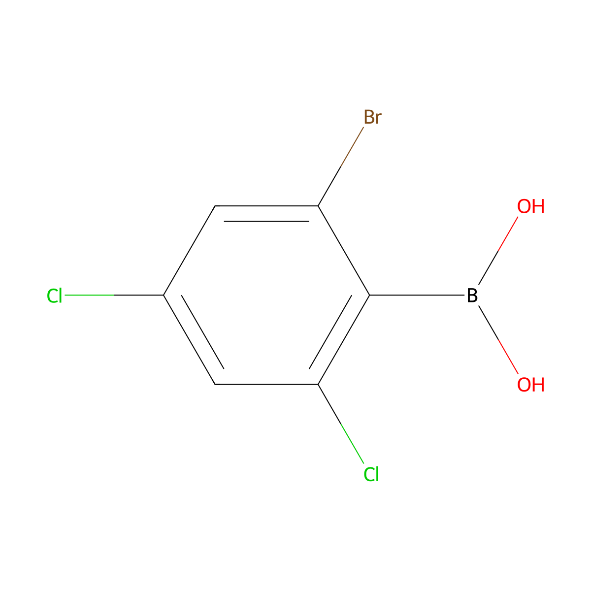 6-Bromo-2,4-dichlorophenylboronic acid molecular structure, CAS 2121514-51-8