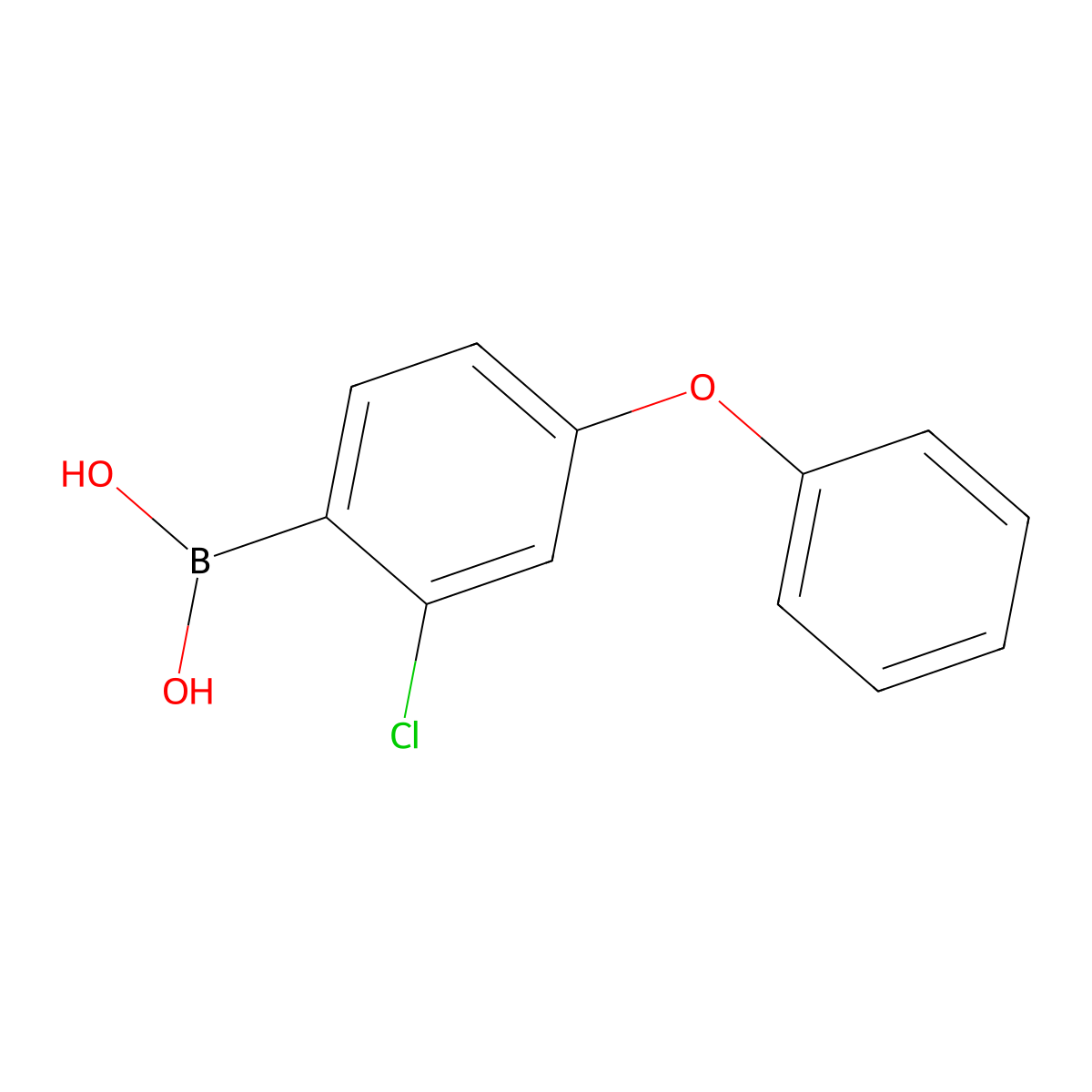 2-Chloro-4-(phenoxy)phenylboronic acid molecular structure, CAS 2121514-55-2