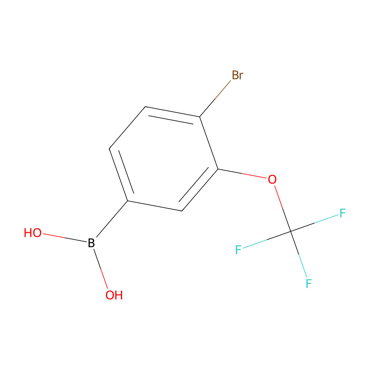 4-Bromo-3-(trifluoromethoxy)phenylboronic acid molecular structure, CAS 2121514-59-6