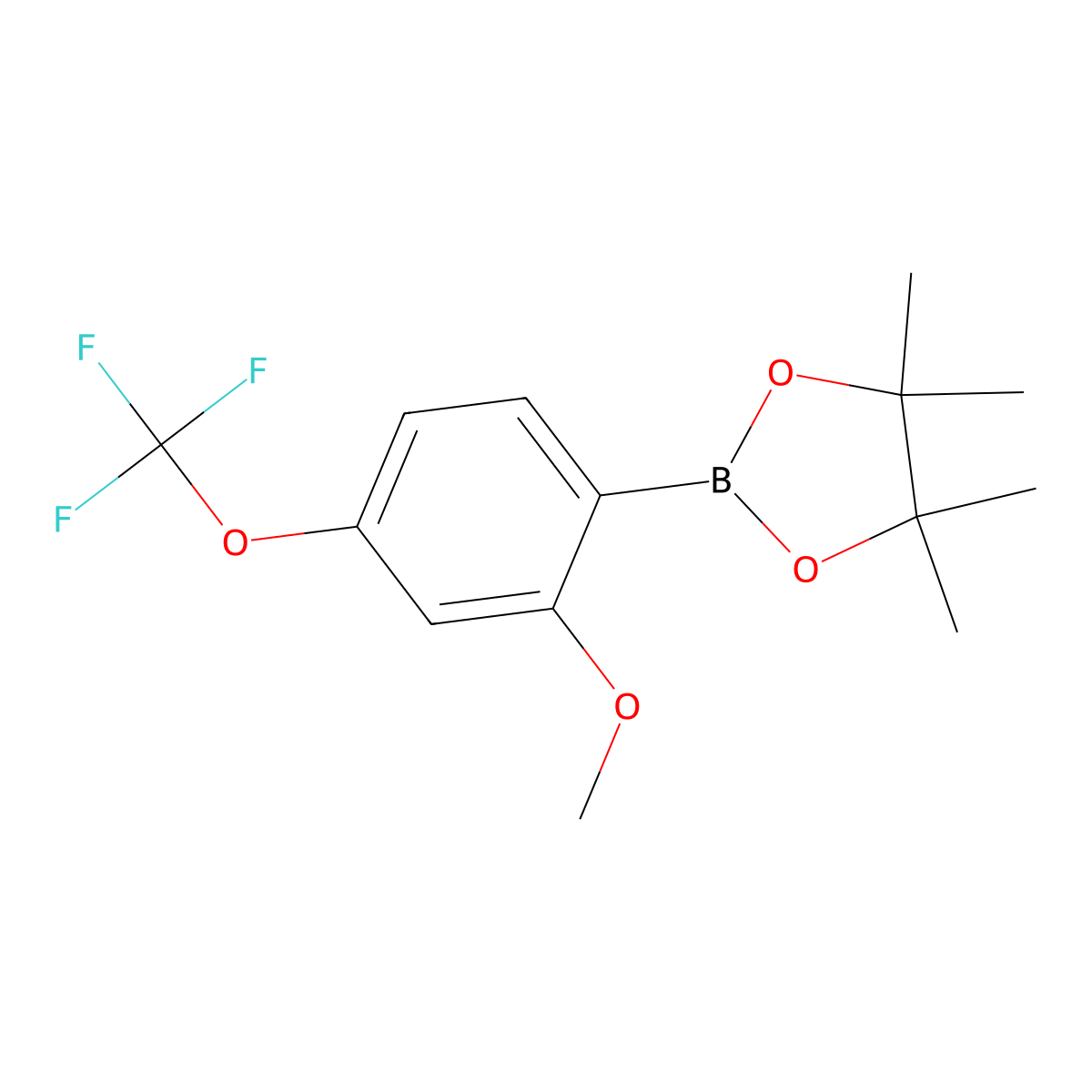 2-Methoxy-4-(trifluoromethoxy)phenylboronic acid pinacol ester molecular structure, CAS 2121514-61-0