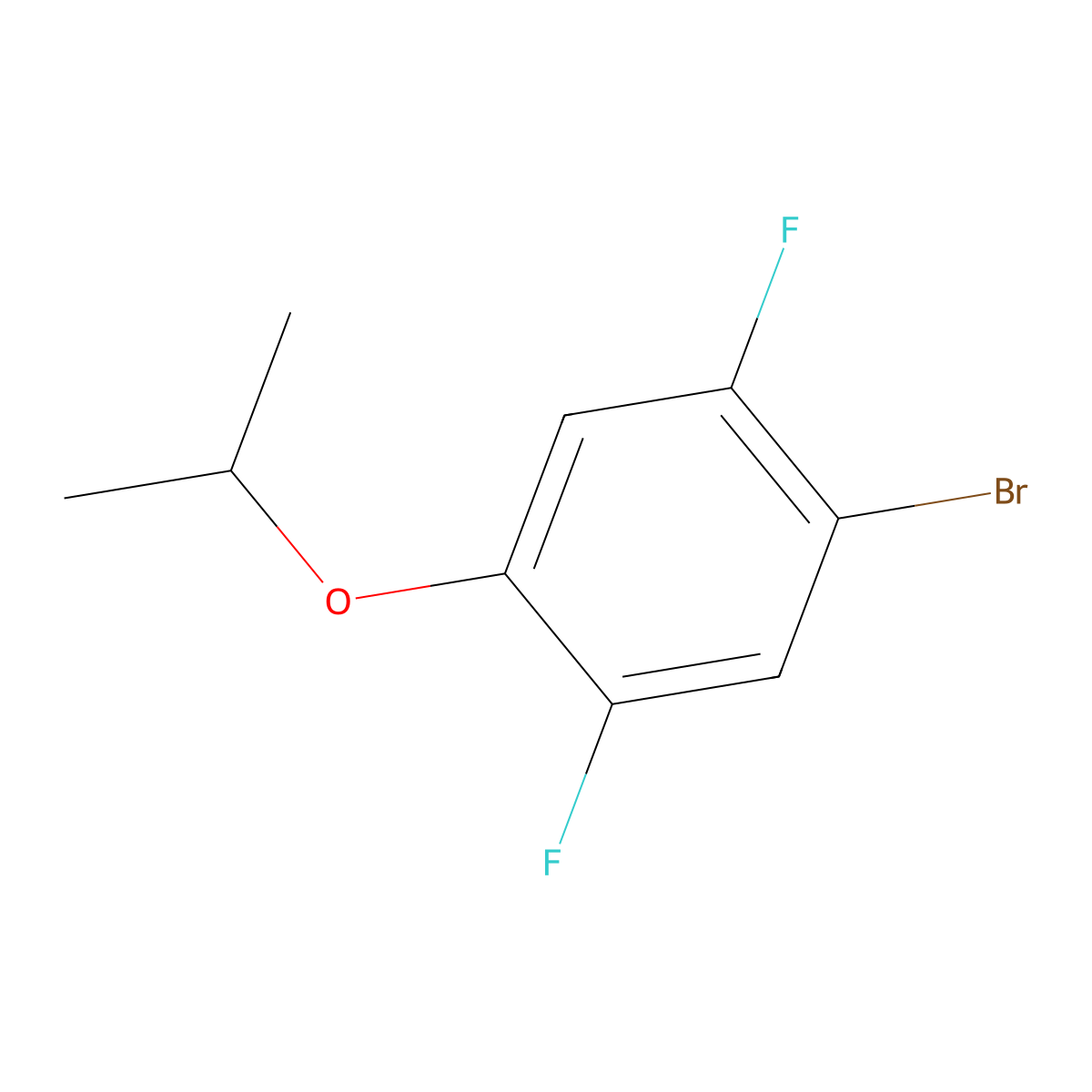 5-Bromo-1,4-difluoro-2-isopropoxybenzene molecular structure, CAS 2121514-69-8