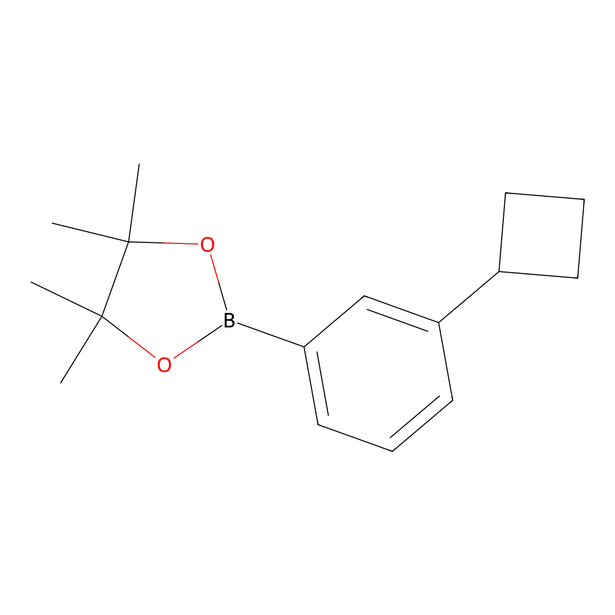 3-Cyclobutylphenylboronic acid pinacol ester molecular structure, CAS 2121514-70-1