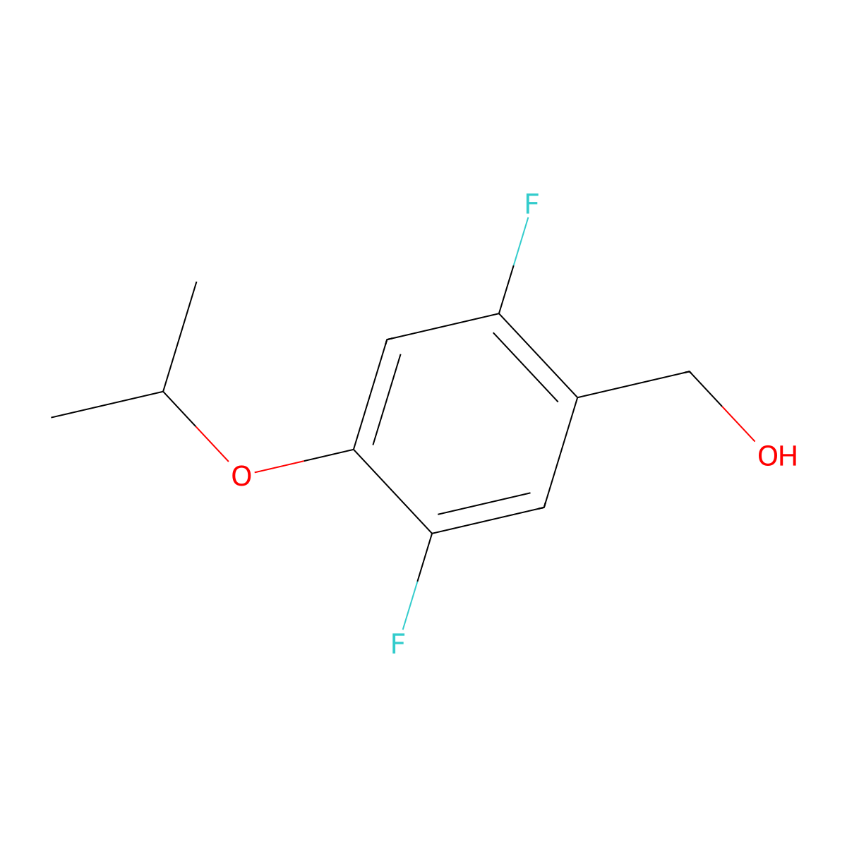 (2,5-Difluoro-4-isopropoxyphenyl)methanol molecular structure, CAS 2121514-71-2