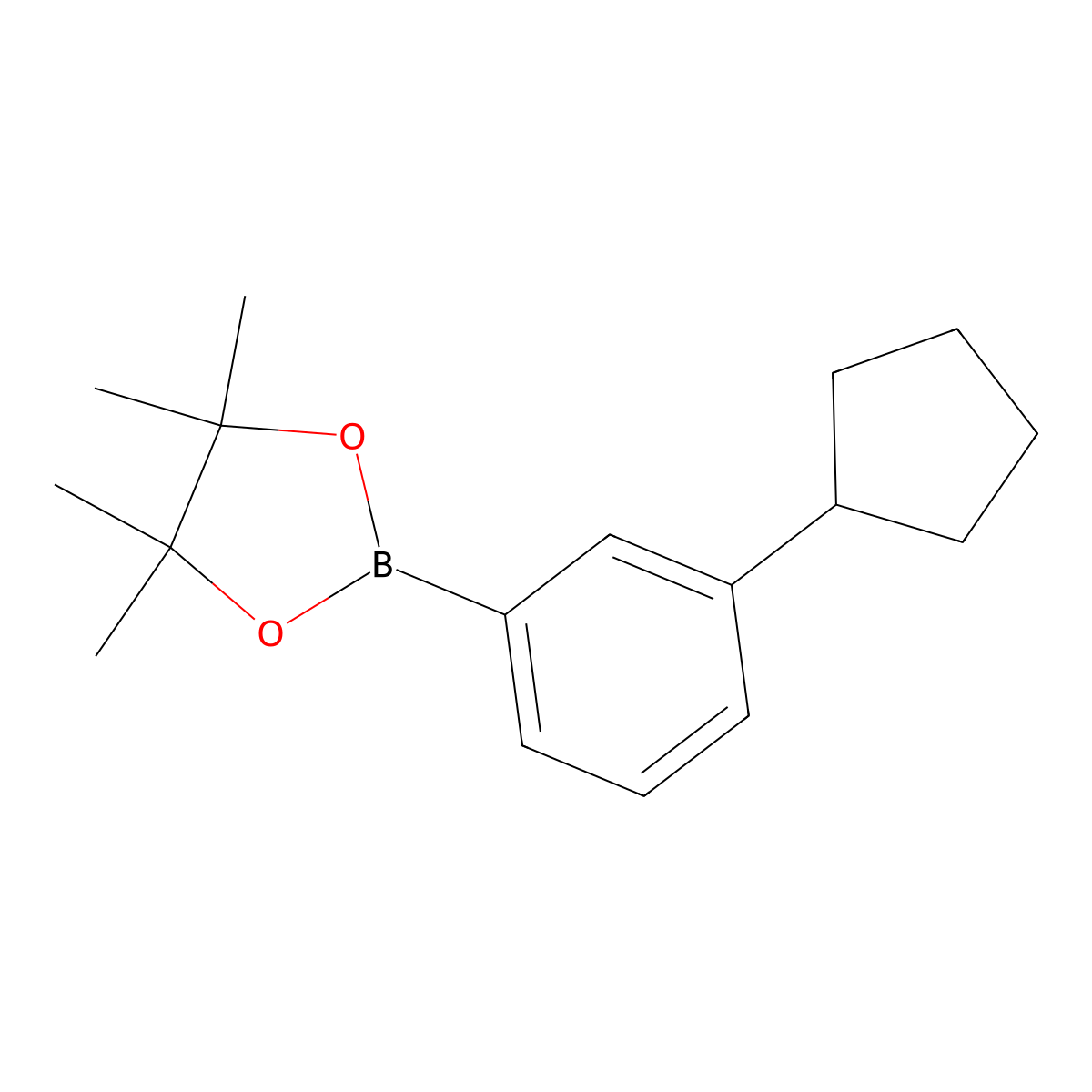 3-Cyclopentylphenylboronic acid pinacol ester molecular structure, CAS 2121514-72-3