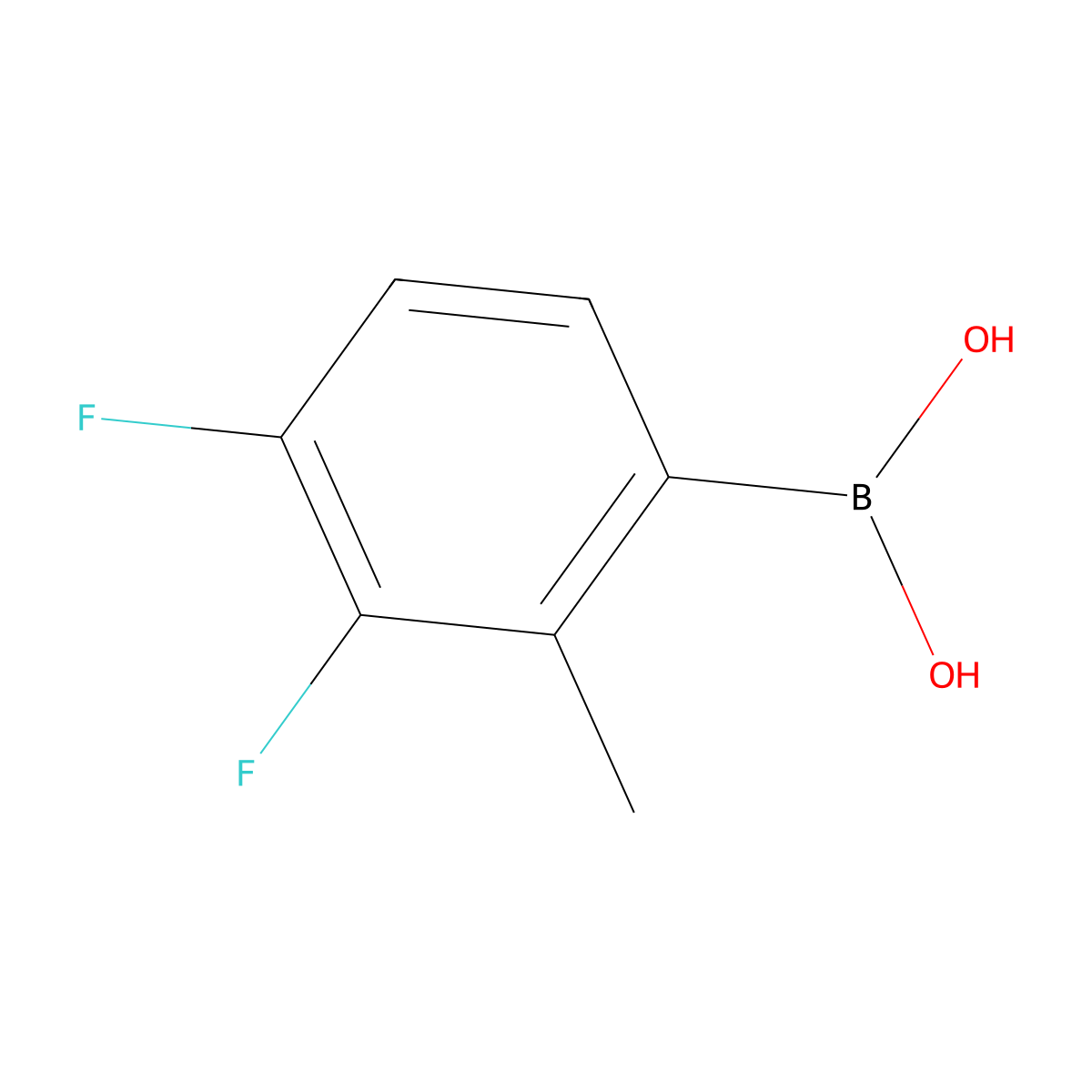 3,4-Difluoro-2-methylphenylboronic acid molecular structure, CAS 2121514-75-6