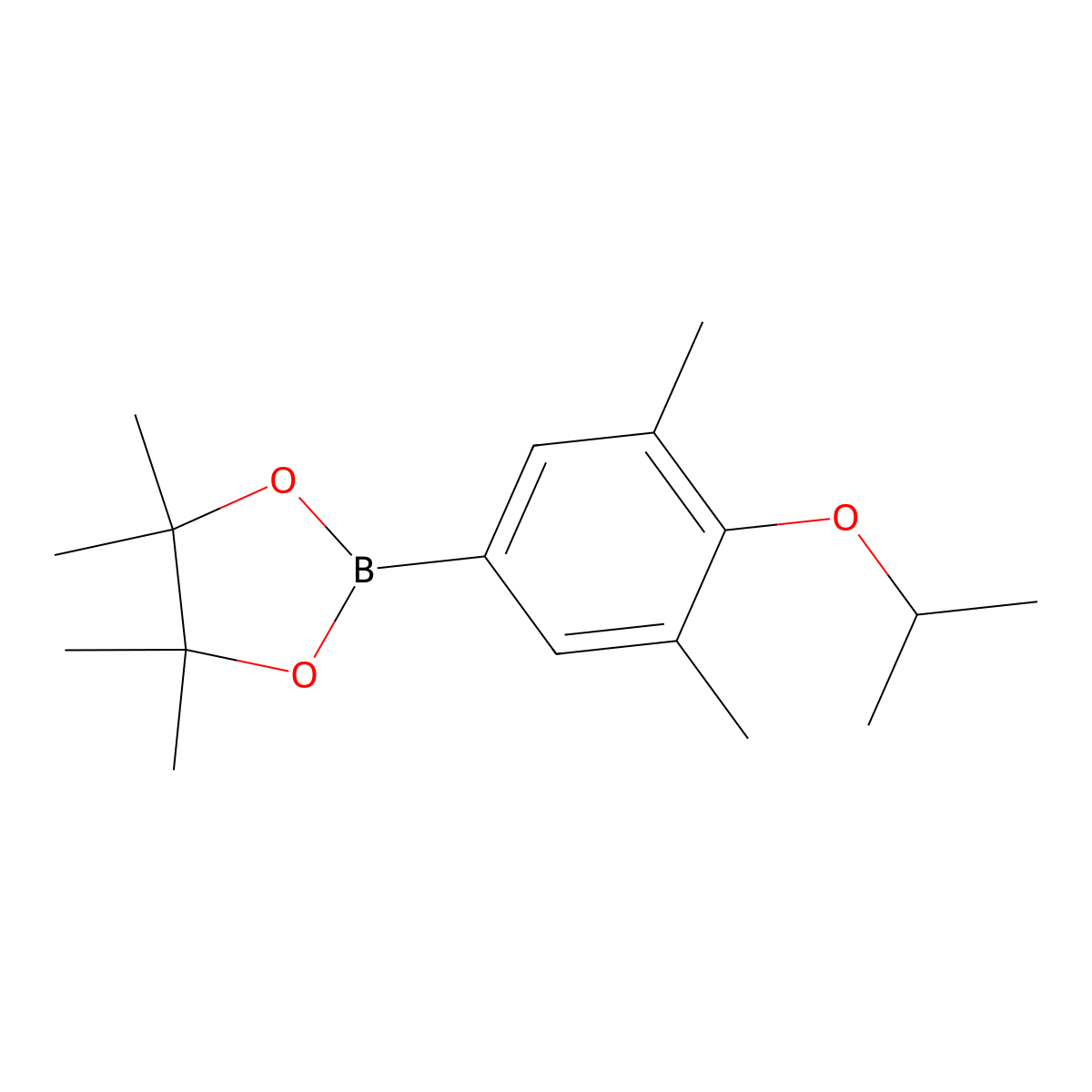 4,4,5,5-Tetramethyl-2-(3,5-dimethyl-4-propan-2-yloxy-phenyl)-1,3,2-dioxaborolane molecular structure, CAS 2121514-76-7