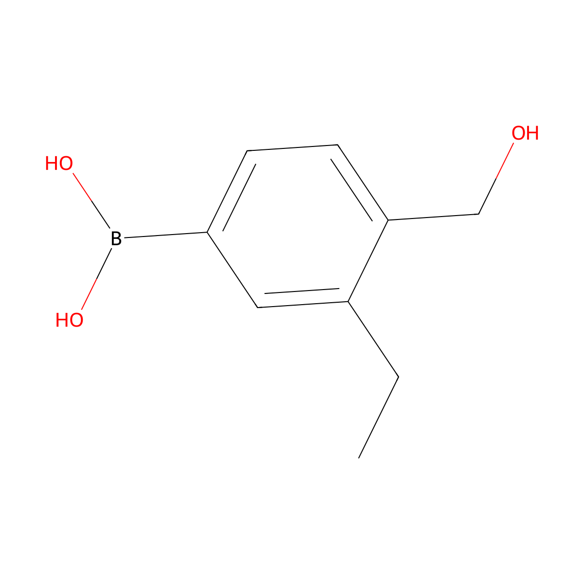 3-Ethyl-4-(hydroxymethyl)phenylboronic acid molecular structure, CAS 2121514-80-3