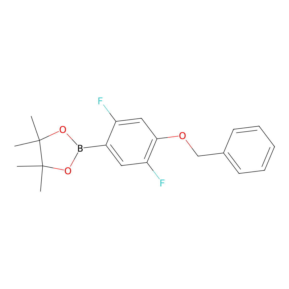2,5-Difluoro-4-benzyloxyphenylboronic acid pinacol ester molecular structure, CAS 2121514-83-6