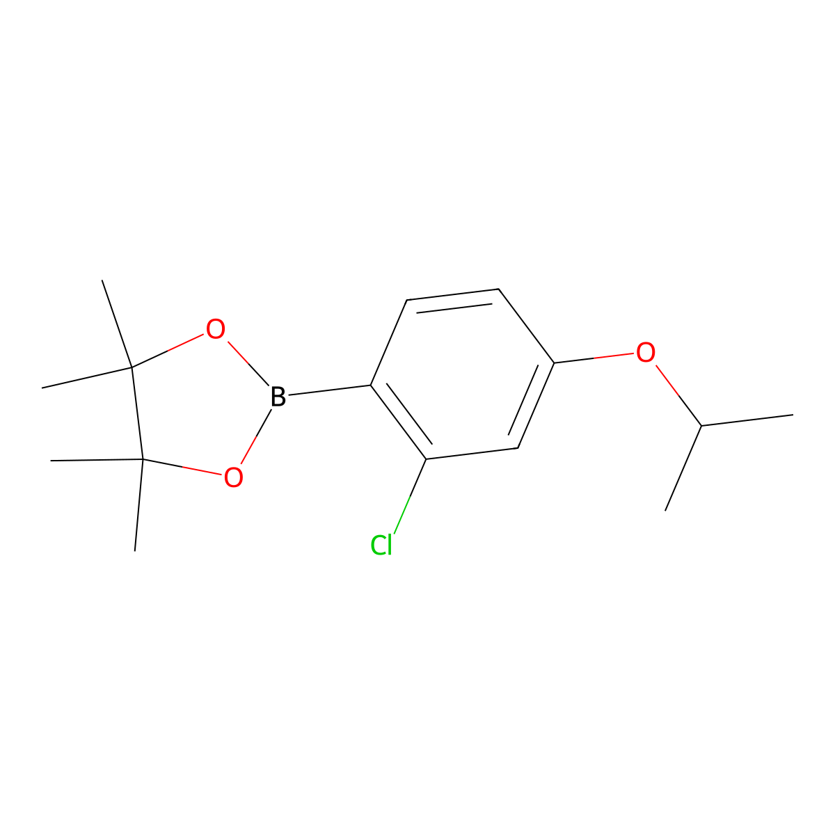 2-Chloro-4-isopropoxyphenylboronic acid pinacol ester molecular structure, CAS 2121514-95-0