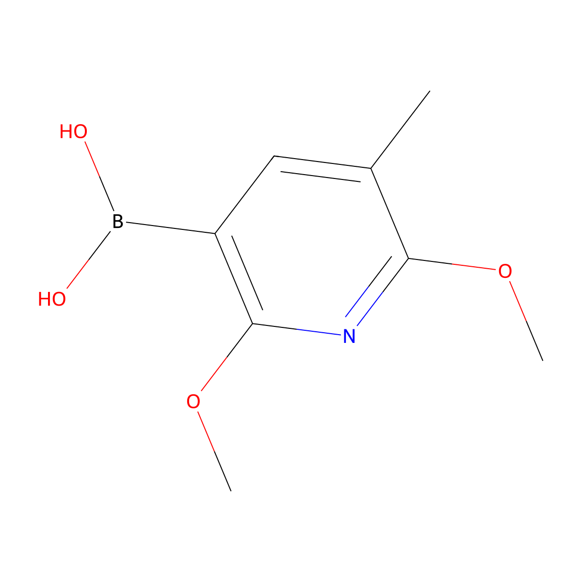 (2,6-Dimethoxy-5-methylpyridin-3-yl)boronic acid molecular structure, CAS 2121514-98-3