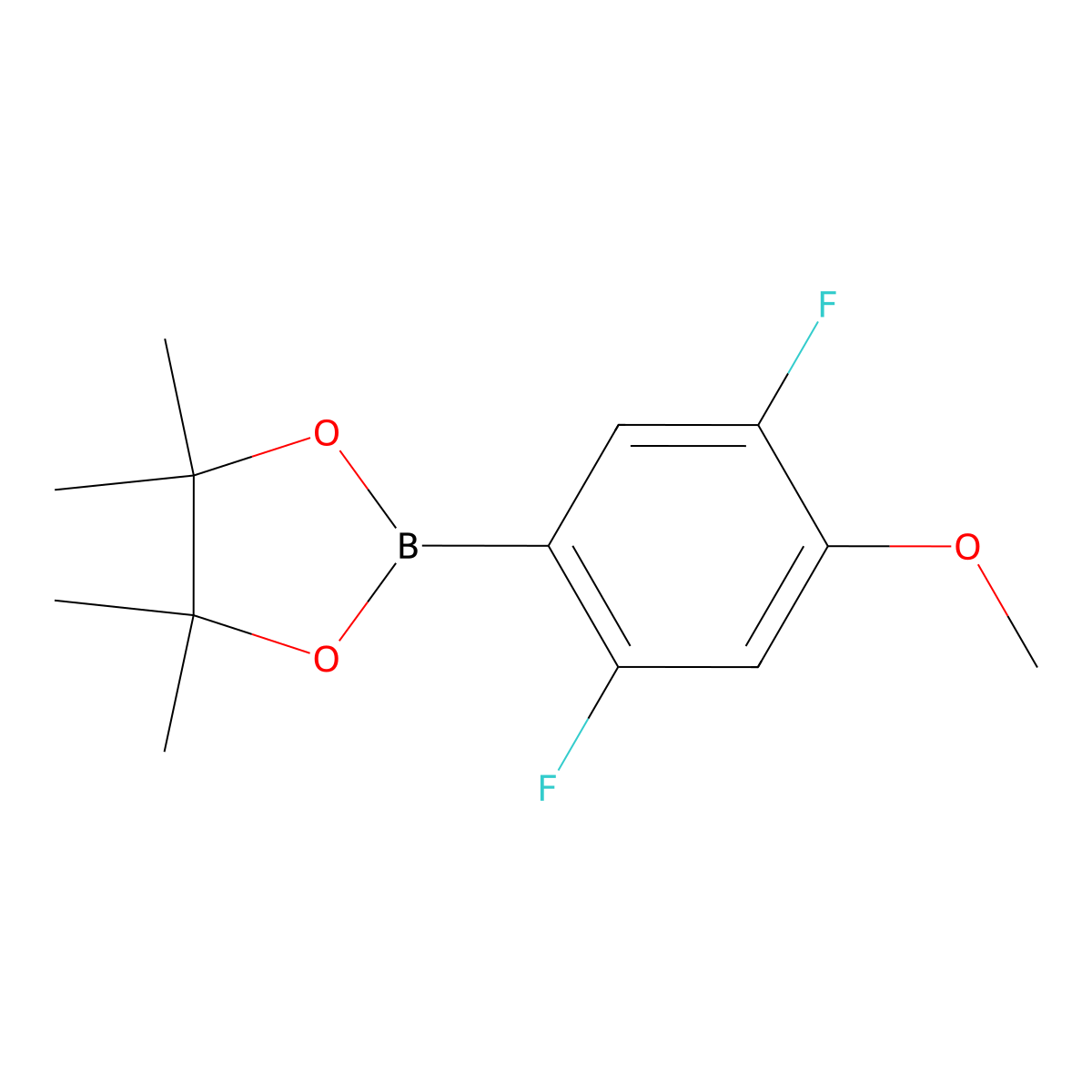 2-(2,5-Difluoro-4-methoxyphenyl)-4,4,5,5-tetramethyl-1,3,2-dioxaborolane molecular structure, CAS 2121515-03-3