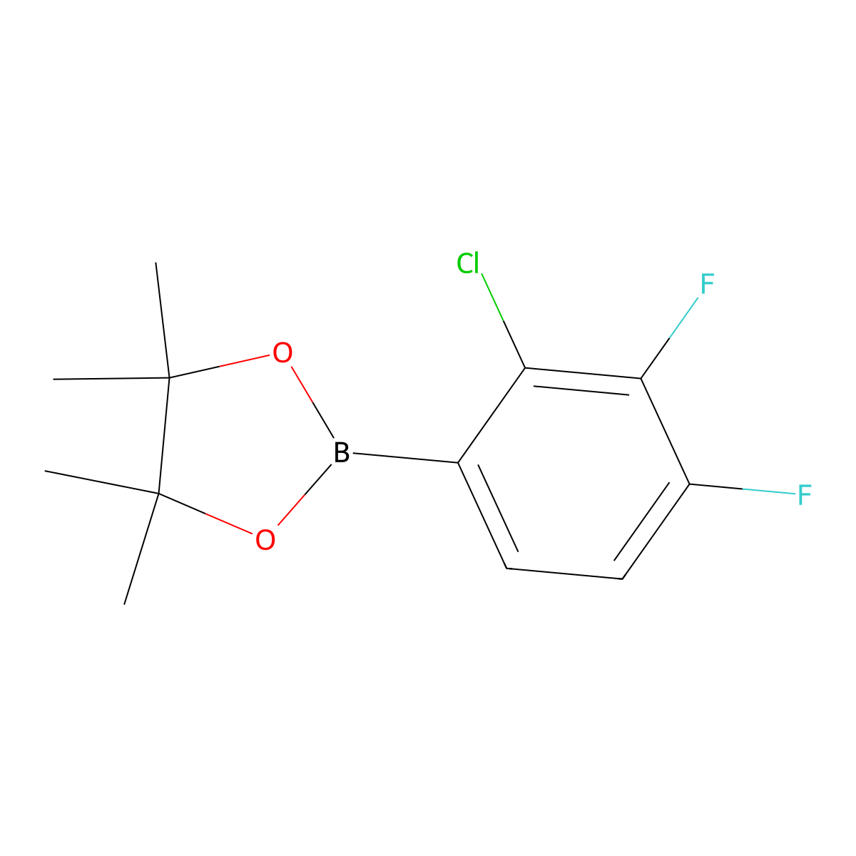 2-Chloro-3,4-difluorophenylboronic acid pinacol ester molecular structure, CAS 2121515-05-5