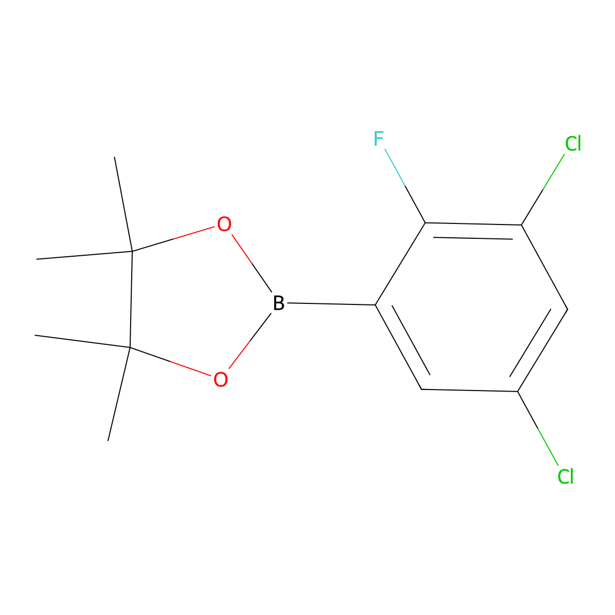 3,5-Dichloro-2-fluorophenylboronic acid pinacol ester molecular structure, CAS 2121515-08-8