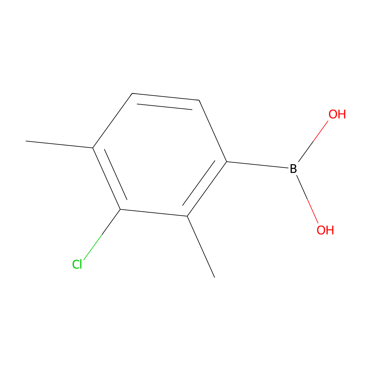 3-Chloro-2,4-dimethylphenylboronic acid molecular structure, CAS 2121515-11-3