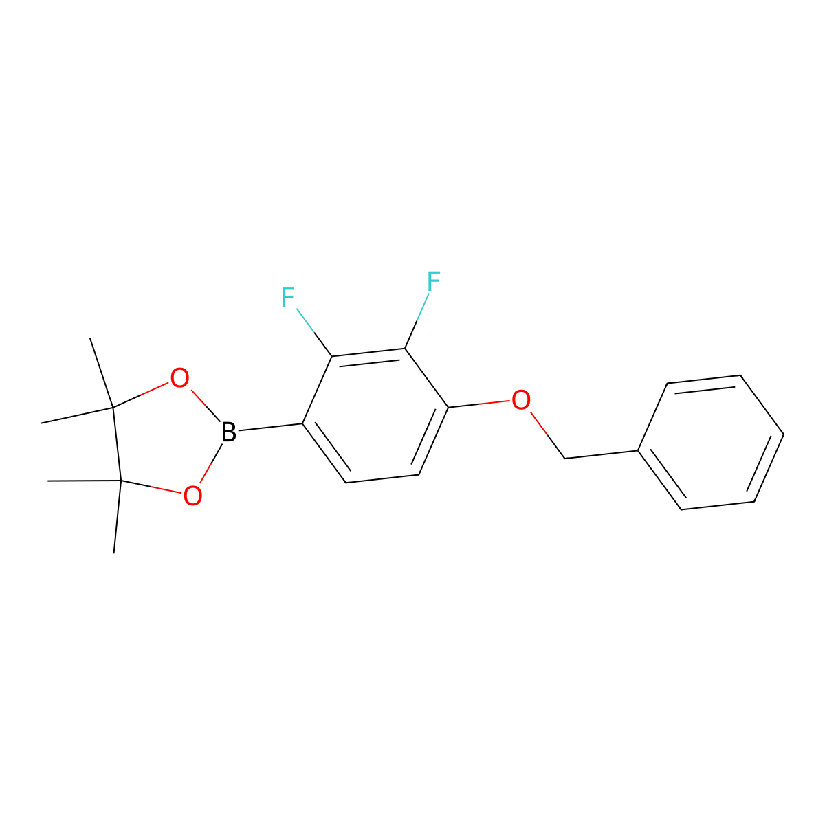 4-(Benzyloxy)-2,3-difluorophenylboronic acid pinacol ester molecular structure, CAS 2121515-12-4