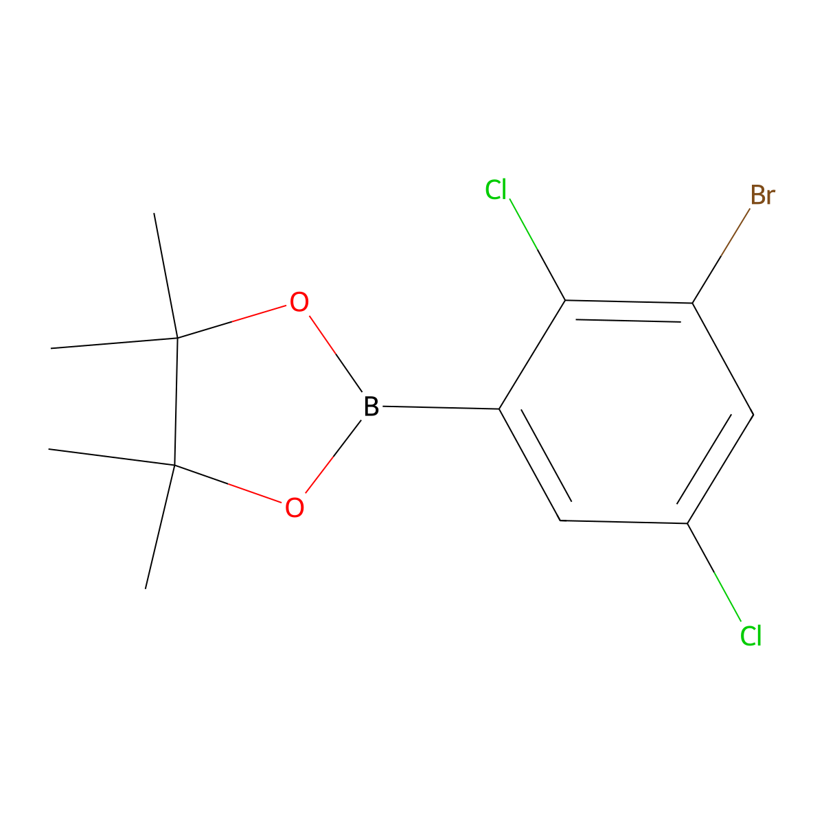 3-Bromo-2,5-dichlorophenylboronic acid pinacol ester molecular structure, CAS 2121515-15-7