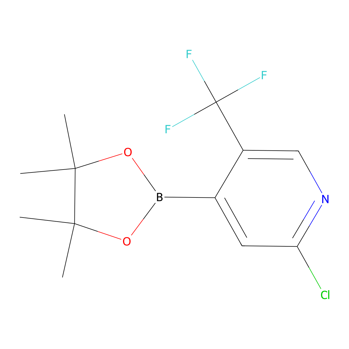 2-Chloro-5-(trifluoromethyl)pyridine-4-boronic acid pinacol ester molecular structure, CAS 2121515-21-5