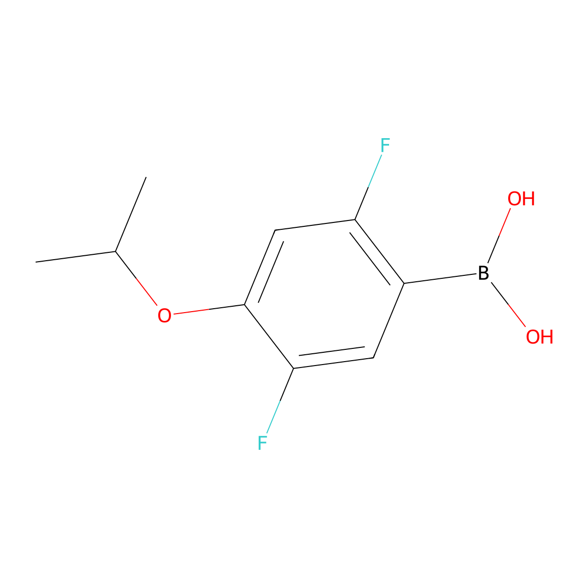 2,5-Difluoro-4-isopropoxyphenylboronic acid molecular structure, CAS 2121515-24-8