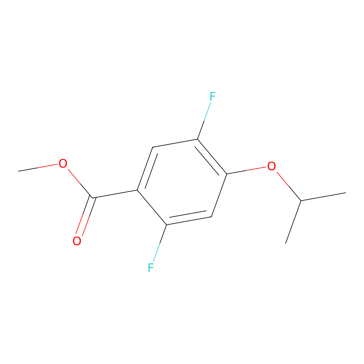 Methyl 2,5-Difluoro-4-isopropoxybenzoate molecular structure, CAS 2121515-25-9