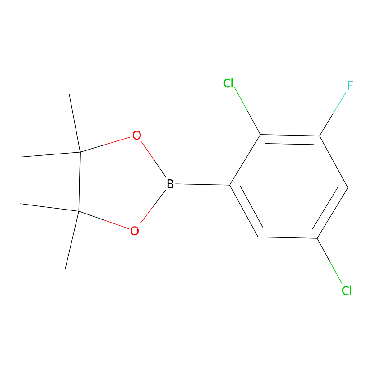 2,5-Dichloro-3-fluorophenylboronic acid pinacol ester molecular structure, CAS 2121515-31-7