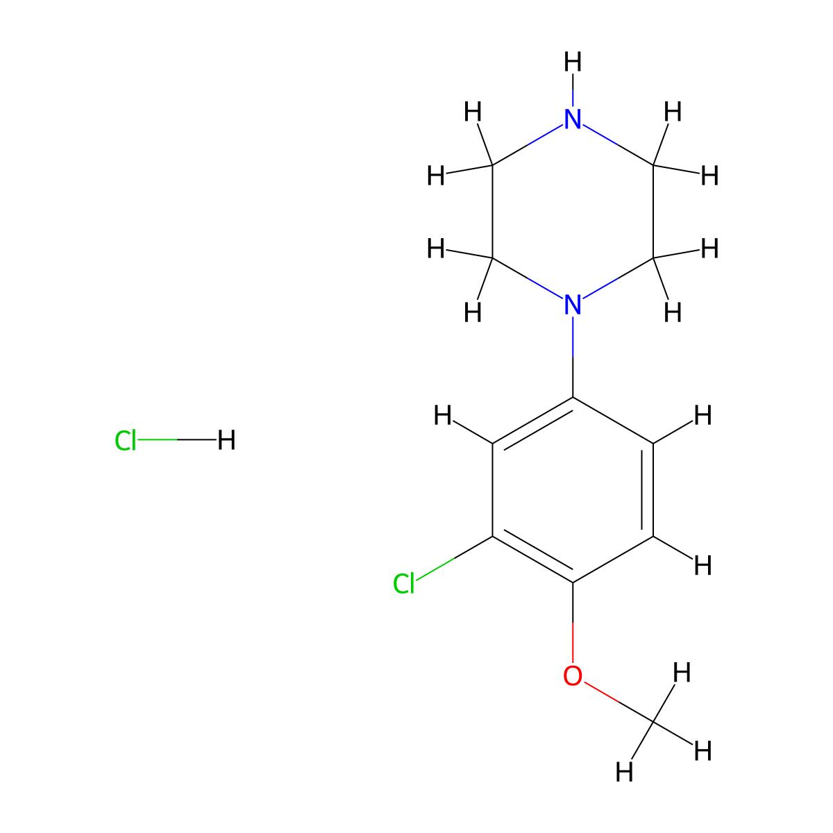 1-(3-Chloro-4-methoxyphenyl)piperazine hydrochloride molecular structure, CAS 2121517-31-3