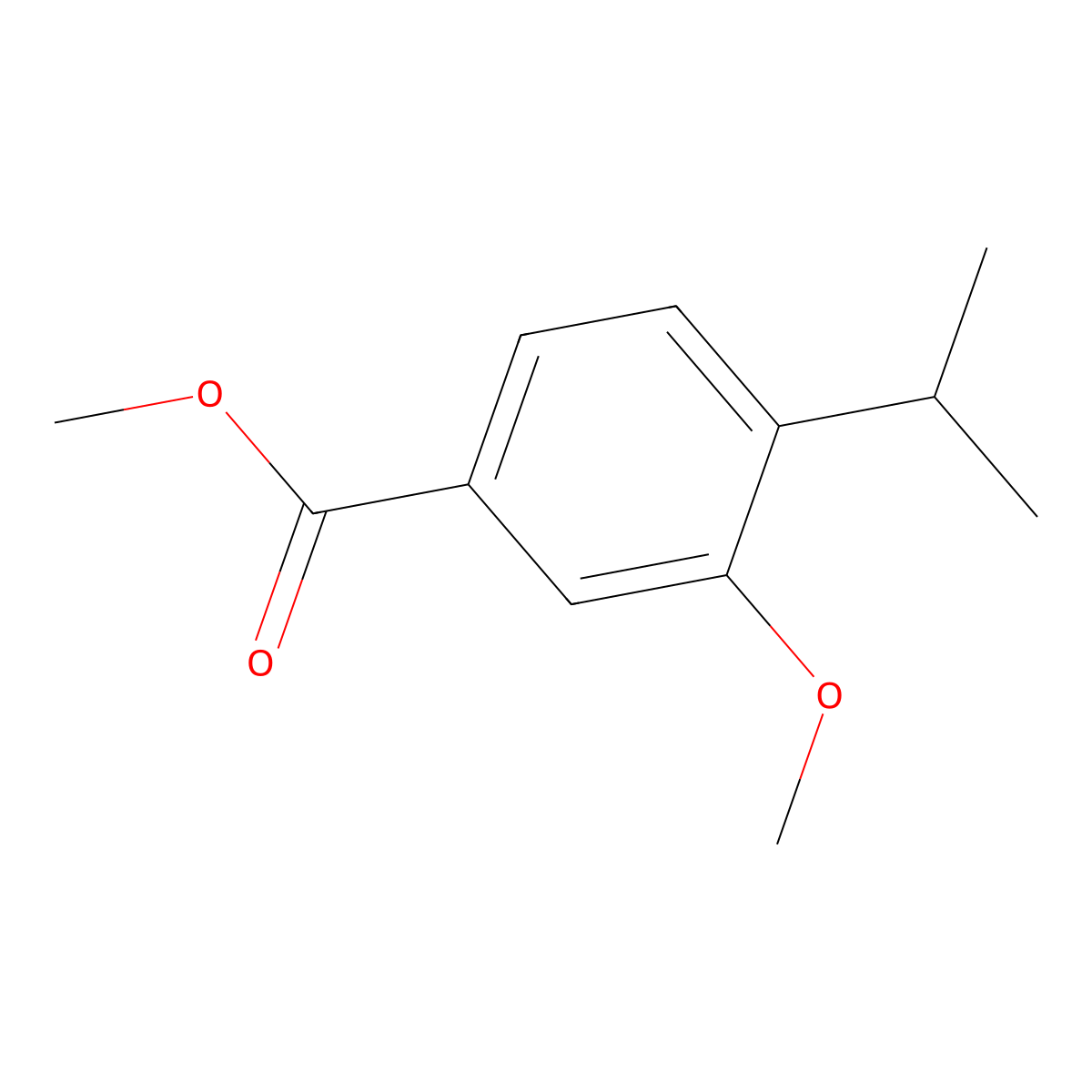 Methyl 3-methoxy-4-(propan-2-yl)benzoate molecular structure, CAS 2121518-90-7