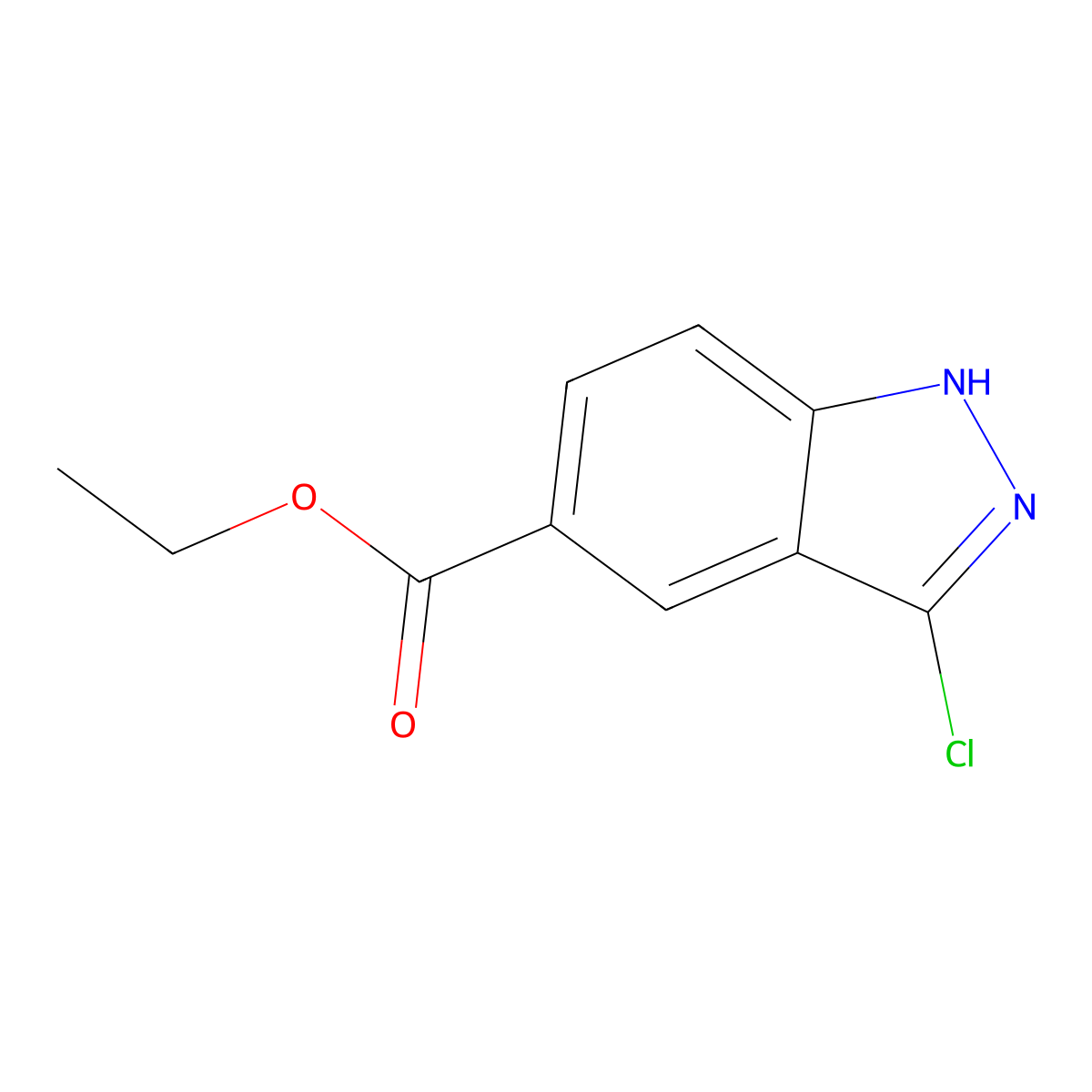 Ethyl 3-chloro-1H-indazole-5-carboxylate molecular structure, CAS 2121562-48-7