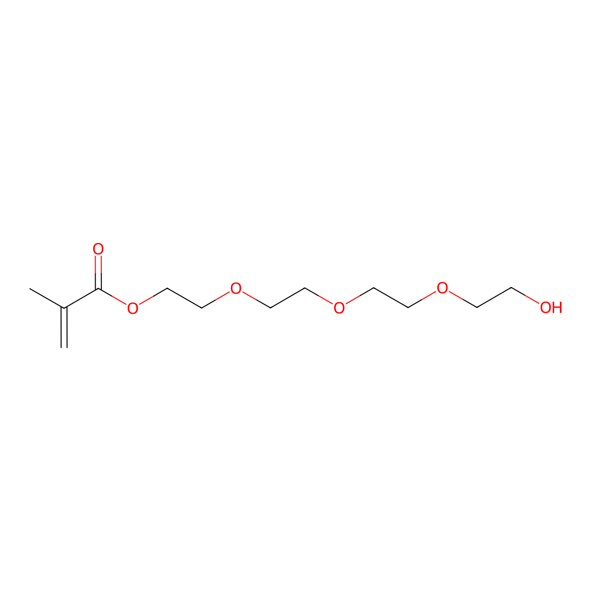 2-(2-(2-(2-Hydroxyethoxy)ethoxy)ethoxy)ethyl methacrylate molecular structure, CAS 21217-75-4