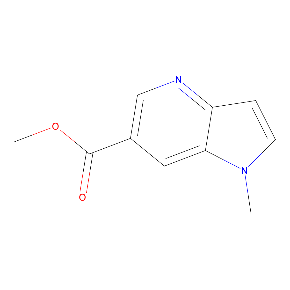methyl 1-methyl-1H-pyrrolo[3,2-b]pyridine-6-carboxylate molecular structure, CAS 2121702-57-4