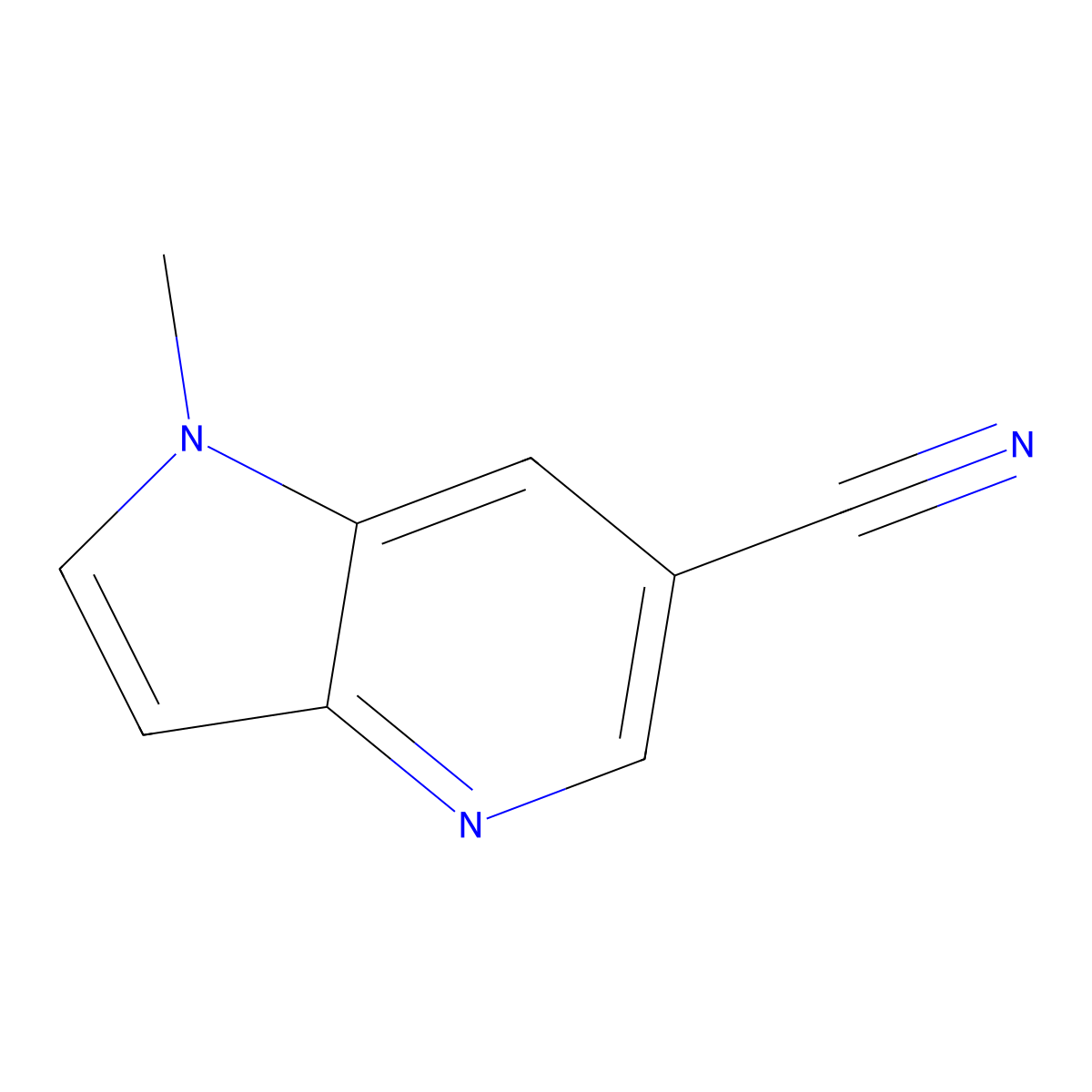 1-methyl-1H-pyrrolo[3,2-b]pyridine-6-carbonitrile molecular structure, CAS 2121702-71-2