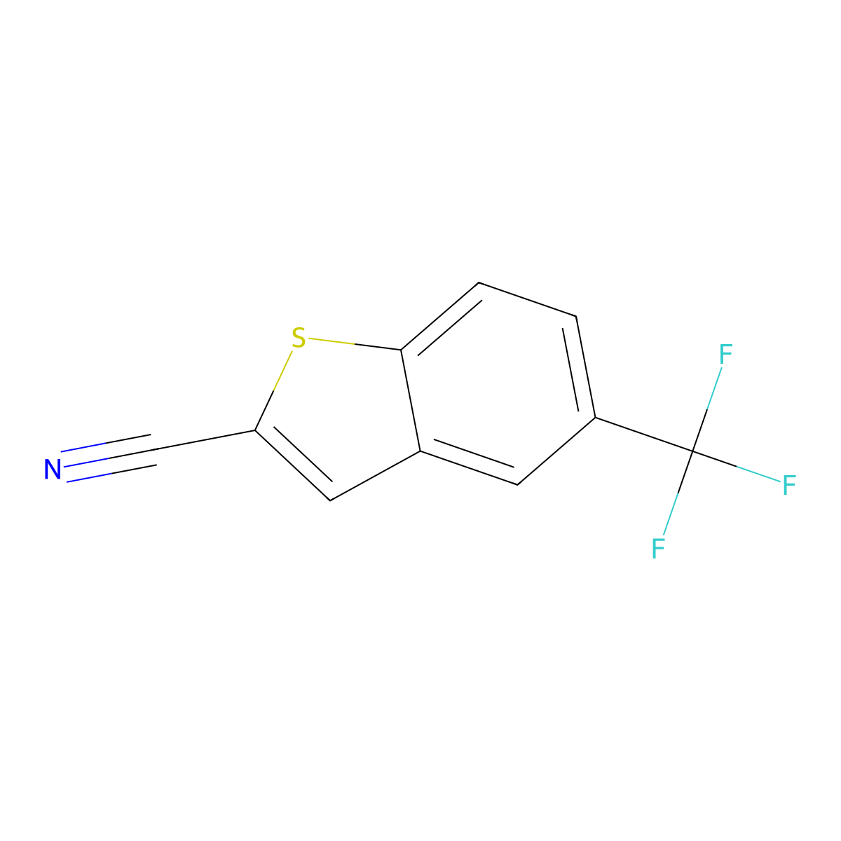 5-(Trifluoromethyl)benzothiophene-2-carbonitrile molecular structure, CAS 2121705-26-6