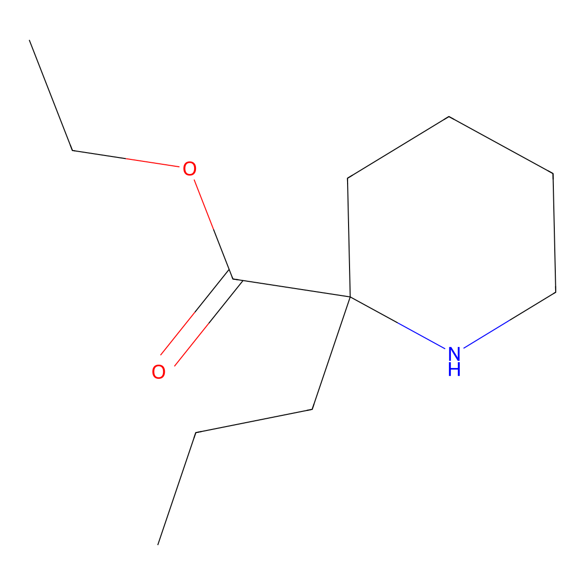 Ethyl 2-propylpiperidine-2-carboxylate molecular structure, CAS 2121723-21-3
