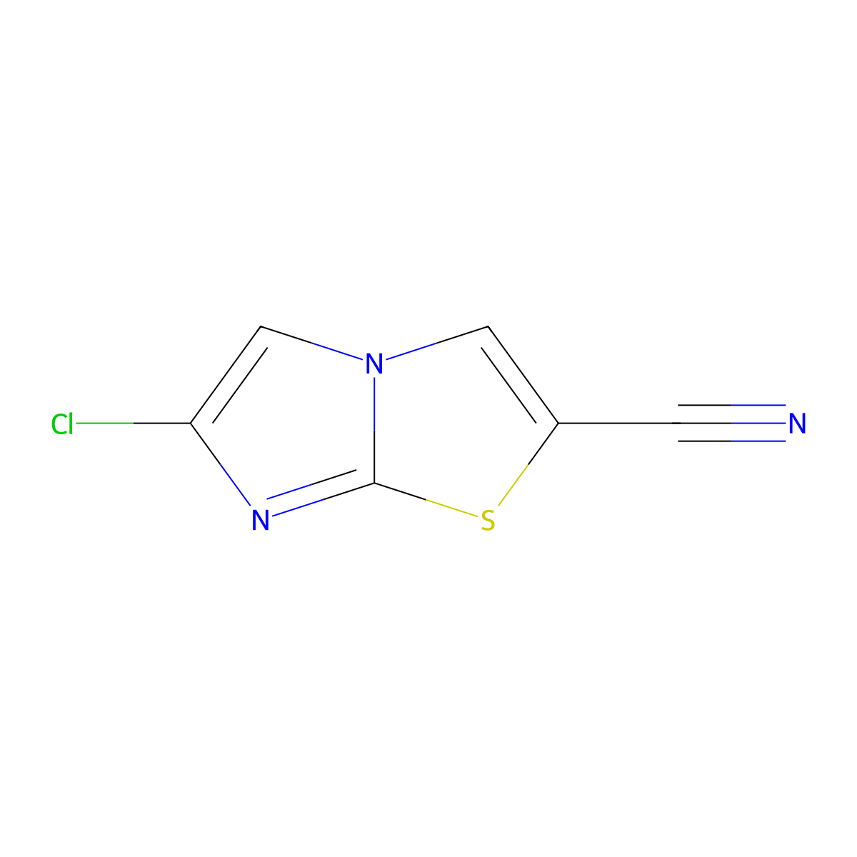 6-Chloroimidazo[2,1-b][1,3]thiazole-2-carbonitrile molecular structure, CAS 2121788-32-5