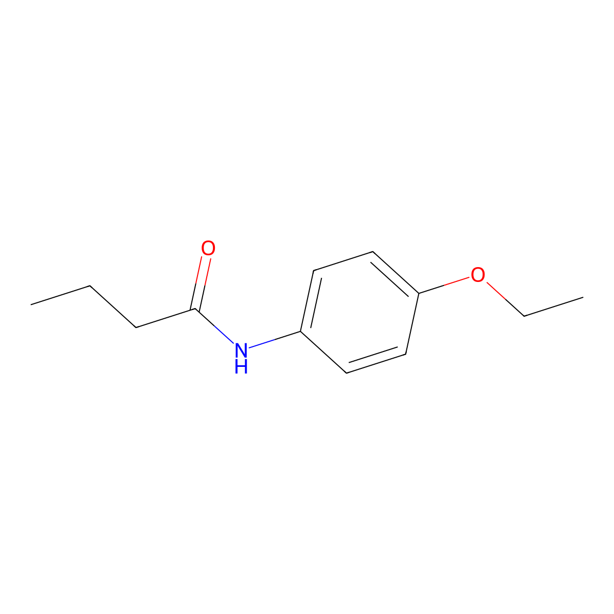 N-(4-Ethoxyphenyl)butanamide molecular structure, CAS 21218-92-8