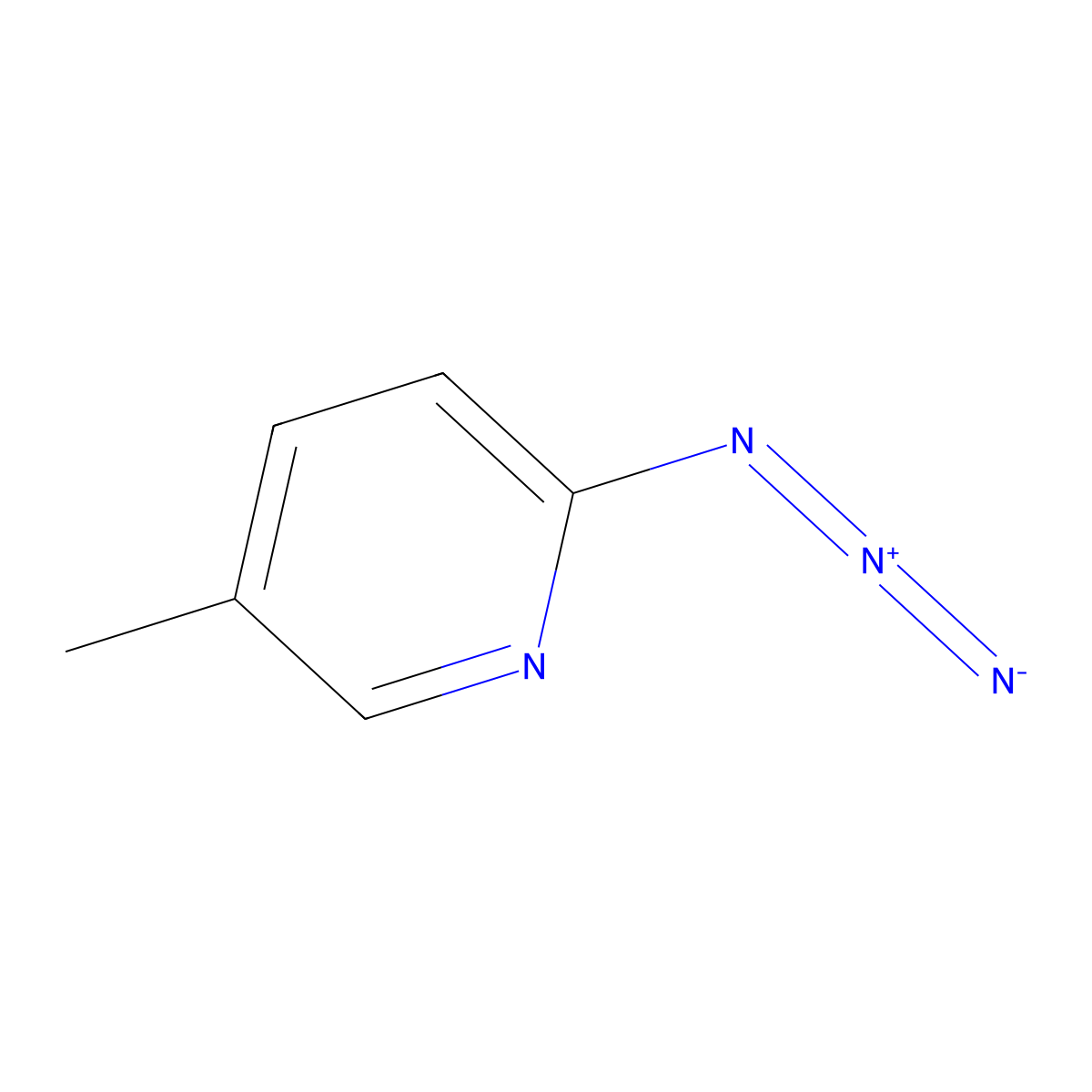 2-Azido-5-methylpyridine molecular structure, CAS 212182-47-3