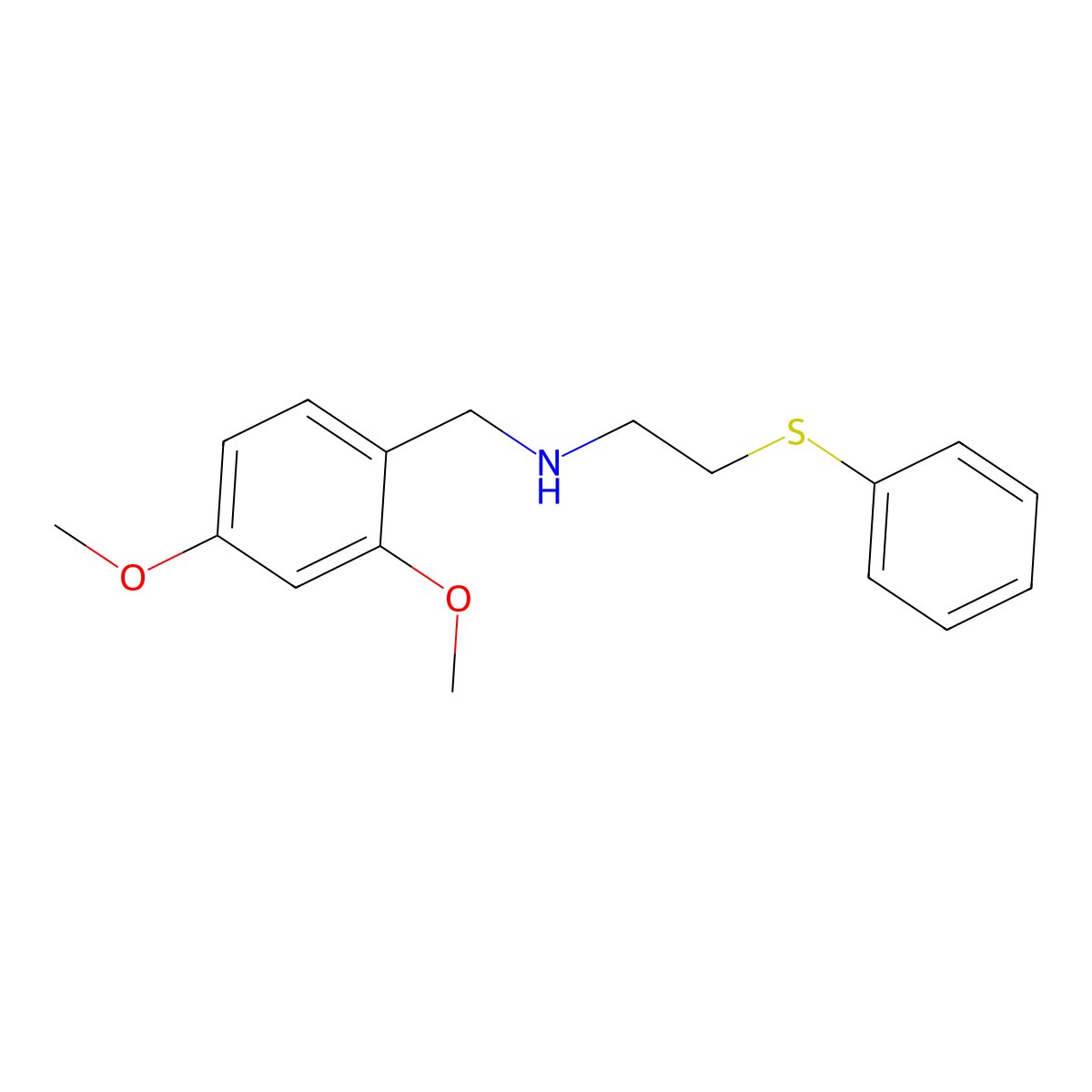 2,4-Dimethoxy-N-(2-(phenylthio)ethyl)benzenemethanamine molecular structure, CAS 212184-87-7