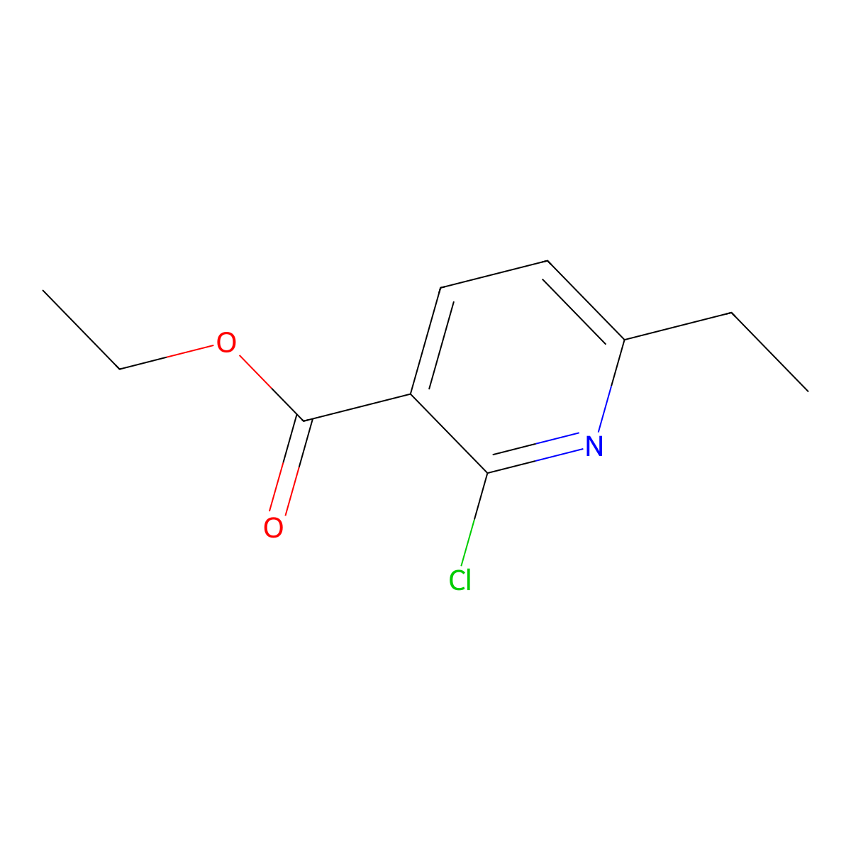 Ethyl 2-chloro-6-ethylnicotinate molecular structure, CAS 2121849-39-4