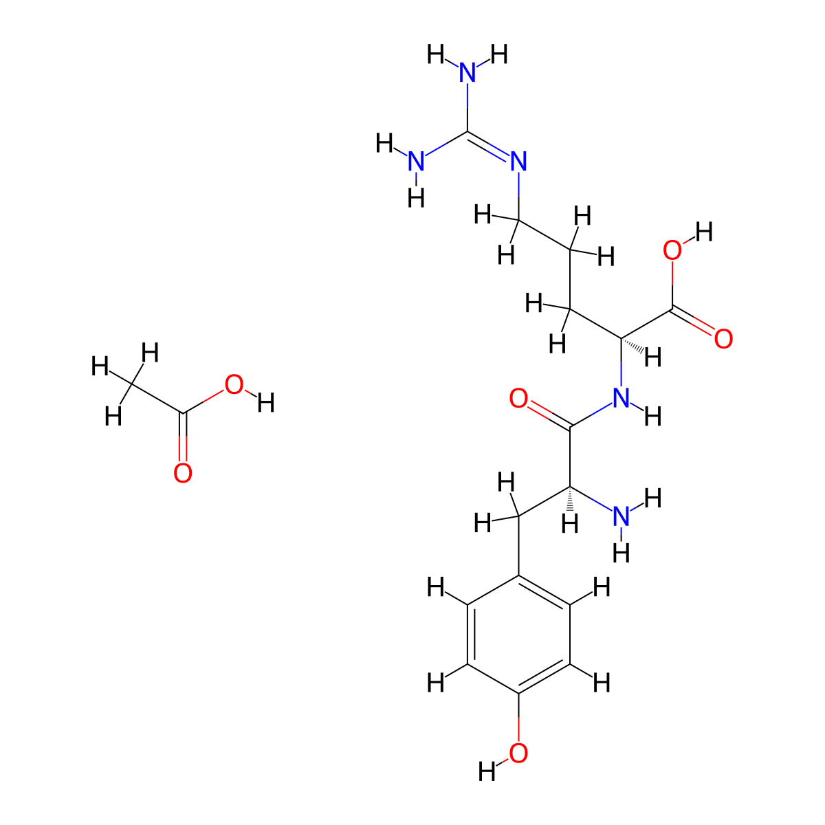 Kyotorphin acetate molecular structure, CAS 212185-19-8