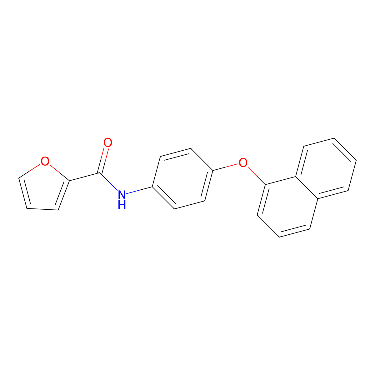 N-(4-naphthalen-1-yloxyphenyl)furan-2-carboxamide molecular structure, CAS 212187-58-1