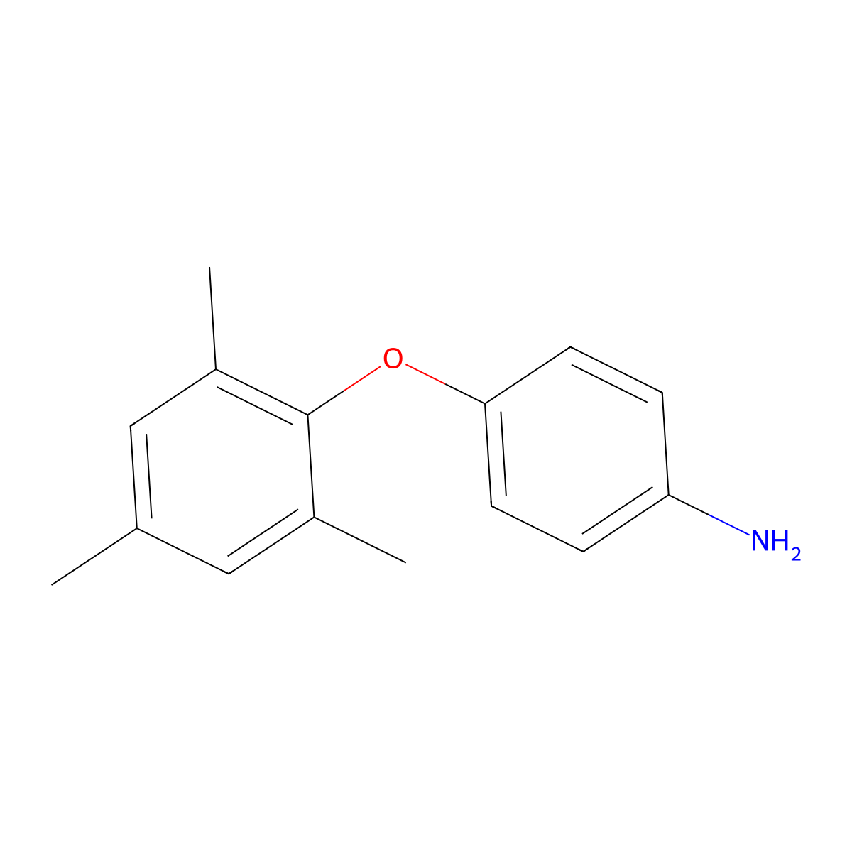 Benzenamine, 4-(2,4,6-trimethylphenoxy)- molecular structure, CAS 212189-57-6