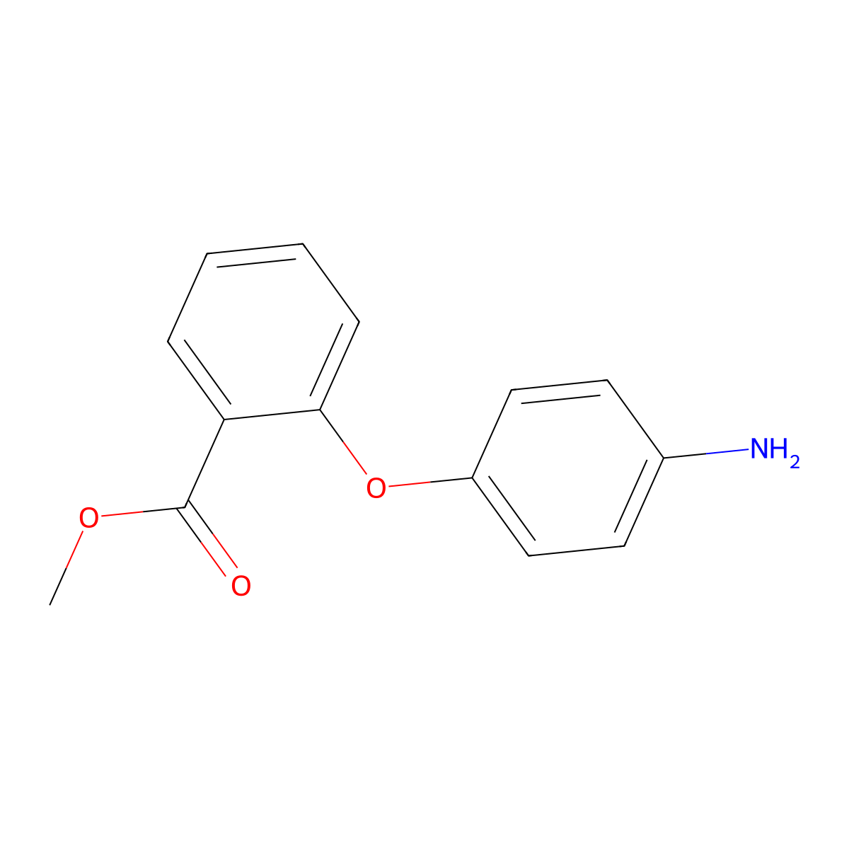 Methyl 2-(4-aminophenoxy)benzoate molecular structure, CAS 212189-58-7