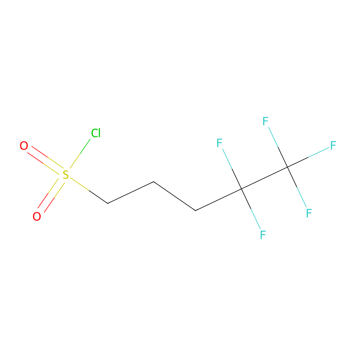 4,4,5,5,5-Pentafluoropentane-1-sulfonyl chloride molecular structure, CAS 212190-21-1