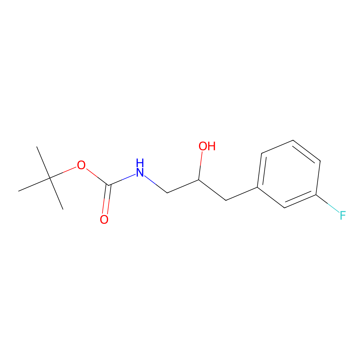 tert-butyl N-[3-(3-fluorophenyl)-2-hydroxypropyl]carbamate molecular structure, CAS 2121970-32-7