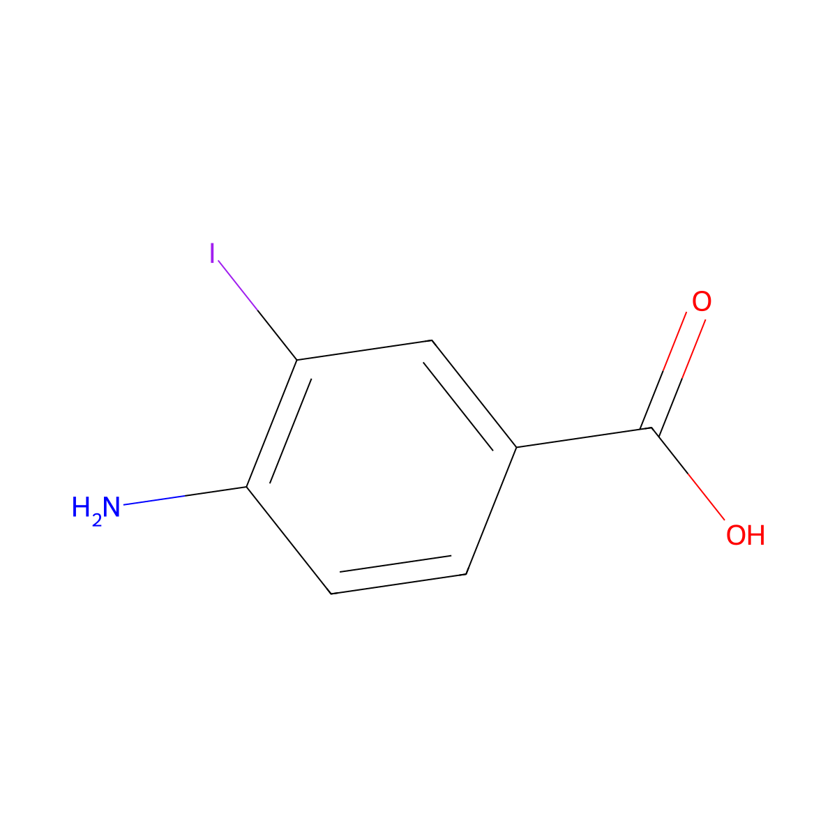 4-Amino-3-iodobenzoic Acid molecular structure, CAS 2122-63-6