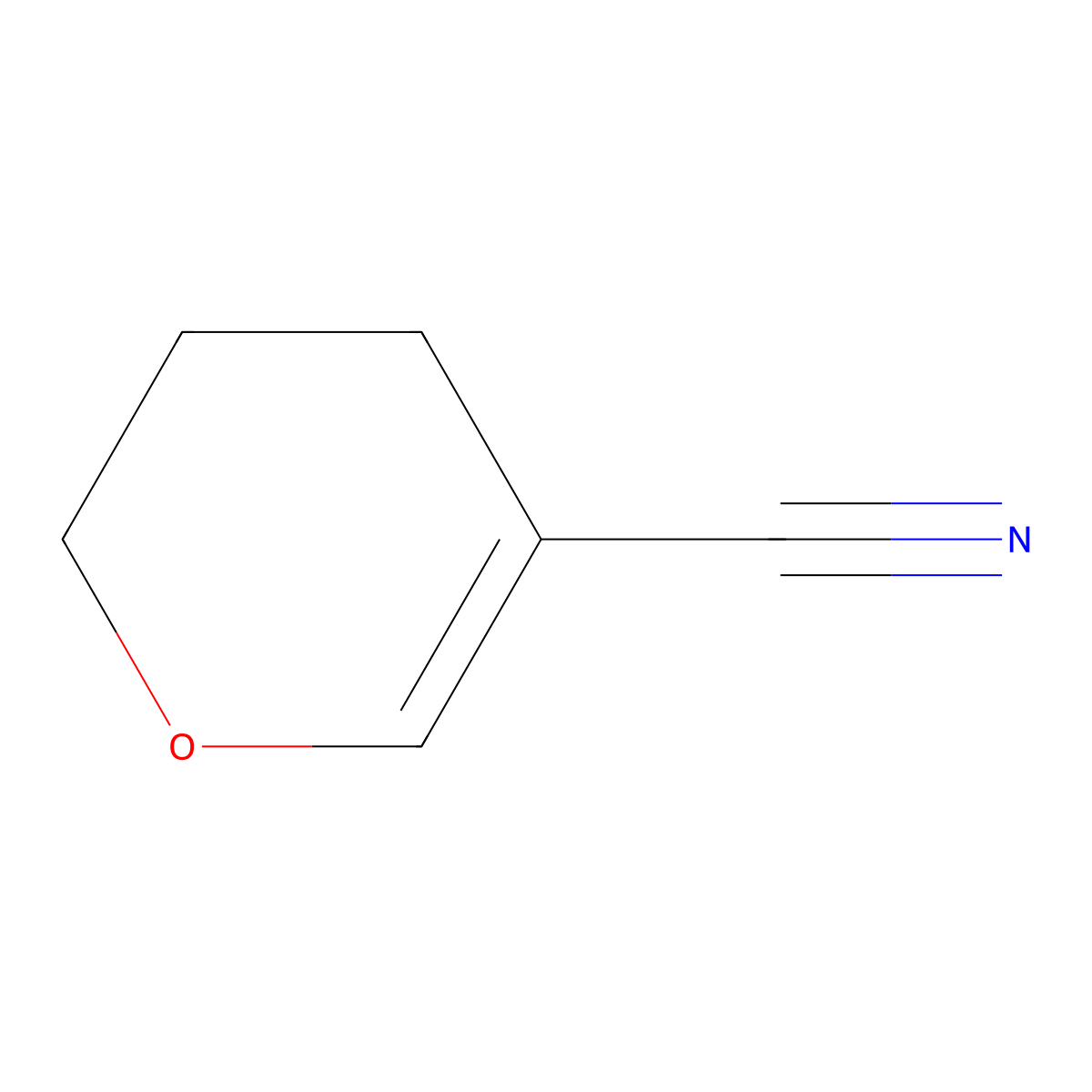 3,4-dihydro-2H-pyran-5-carbonitrile molecular structure, CAS 21220-56-4