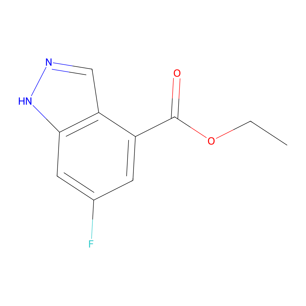 Ethyl 6-fluoro-1H-indazole-4-carboxylate molecular structure, CAS 2122046-25-5