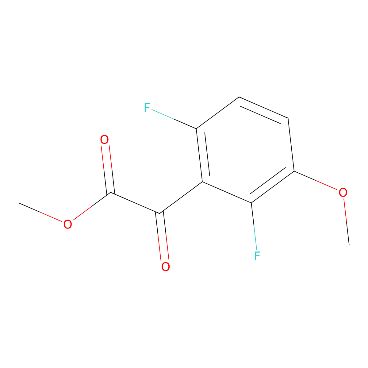 Methyl 2,6-difluoro-3-methoxy-alpha-oxobenZeneacetate molecular structure, CAS 2122049-20-9