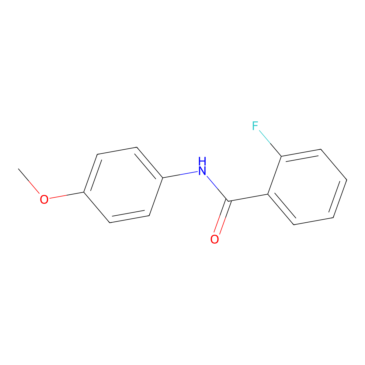 2-Fluoro-N-(4-methoxyphenyl)benzamide molecular structure, CAS 212209-96-6