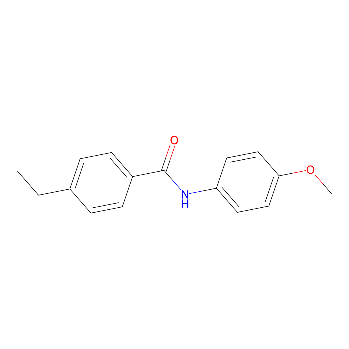 Benzamide, N-(4-methoxyphenyl)-4-ethyl- molecular structure, CAS 212209-97-7