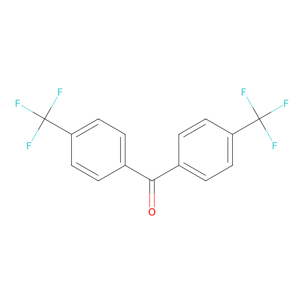Bis[4-(trifluoromethyl)phenyl]methanone molecular structure, CAS 21221-91-0